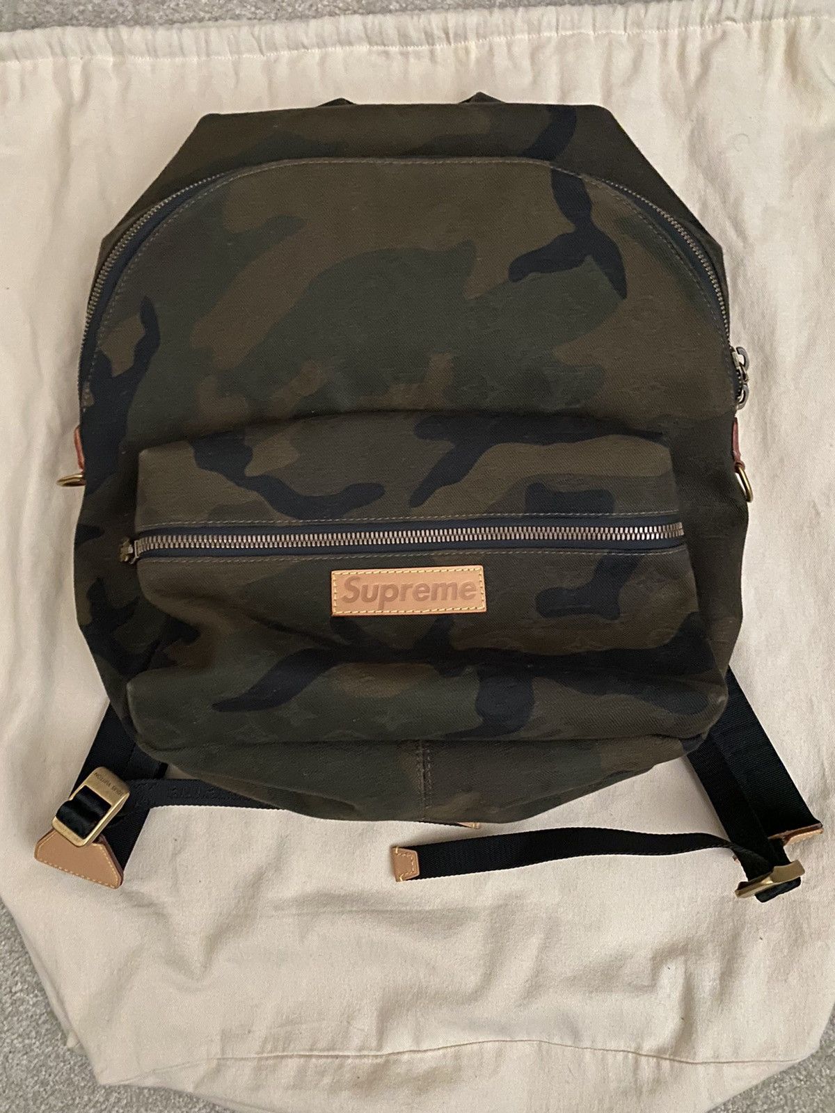 Louis Vuitton x Supreme Camouflage Apollo Nano Backpack of Canvas,  Leather and Gold Tone Hardware, Handbags and Accessories Online, 2019