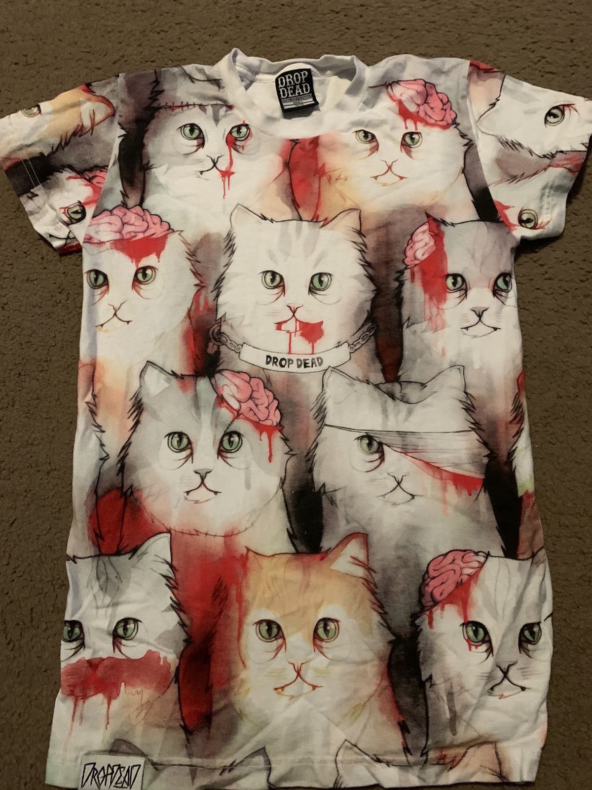 Drop Dead Clothing Drop dead cat brains shirt | Grailed
