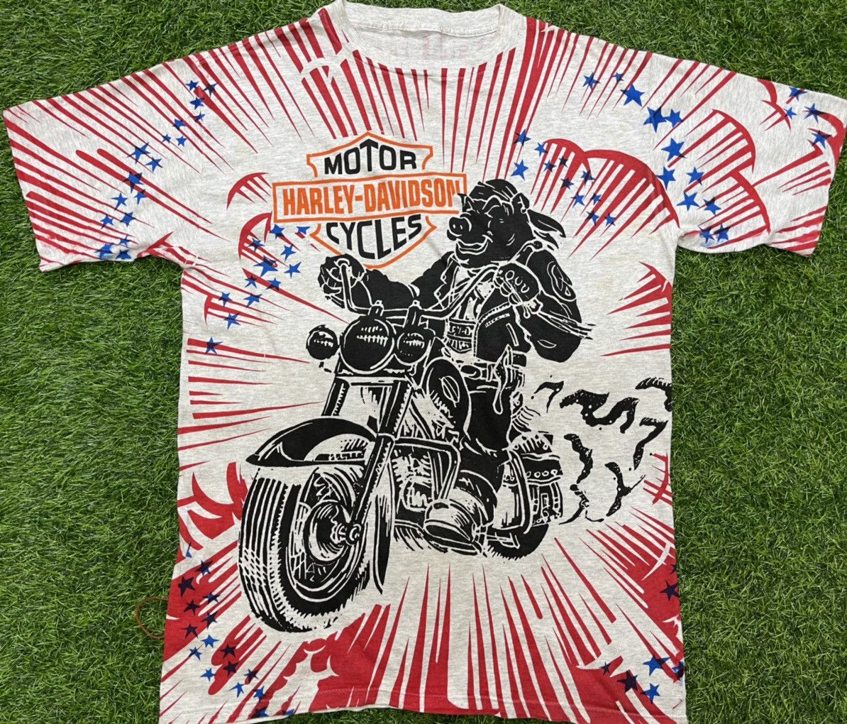 T-shirt Rare Harley Davidson The Great Hog - Edition Limitée, Taille L, Coton