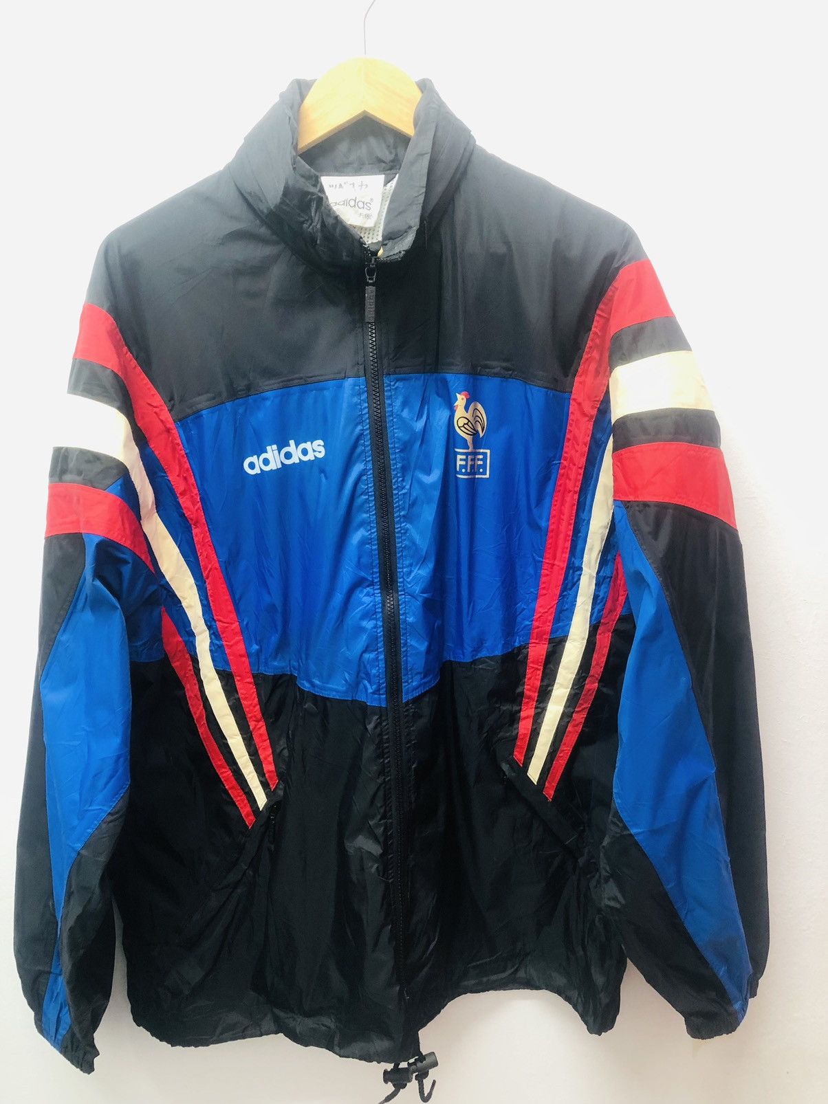 Vintage Adidas windbreaker hoodie France football team