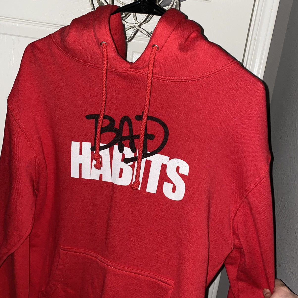 Bad habits vlone online hoodie red