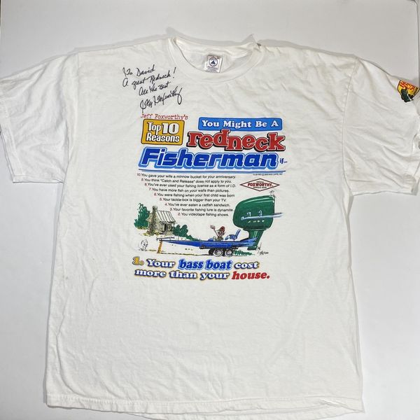 Vintage T-Shirt Jeff Foxworthy Redneck Fisherman T-Shirt Fishing Fish Size  3 XL