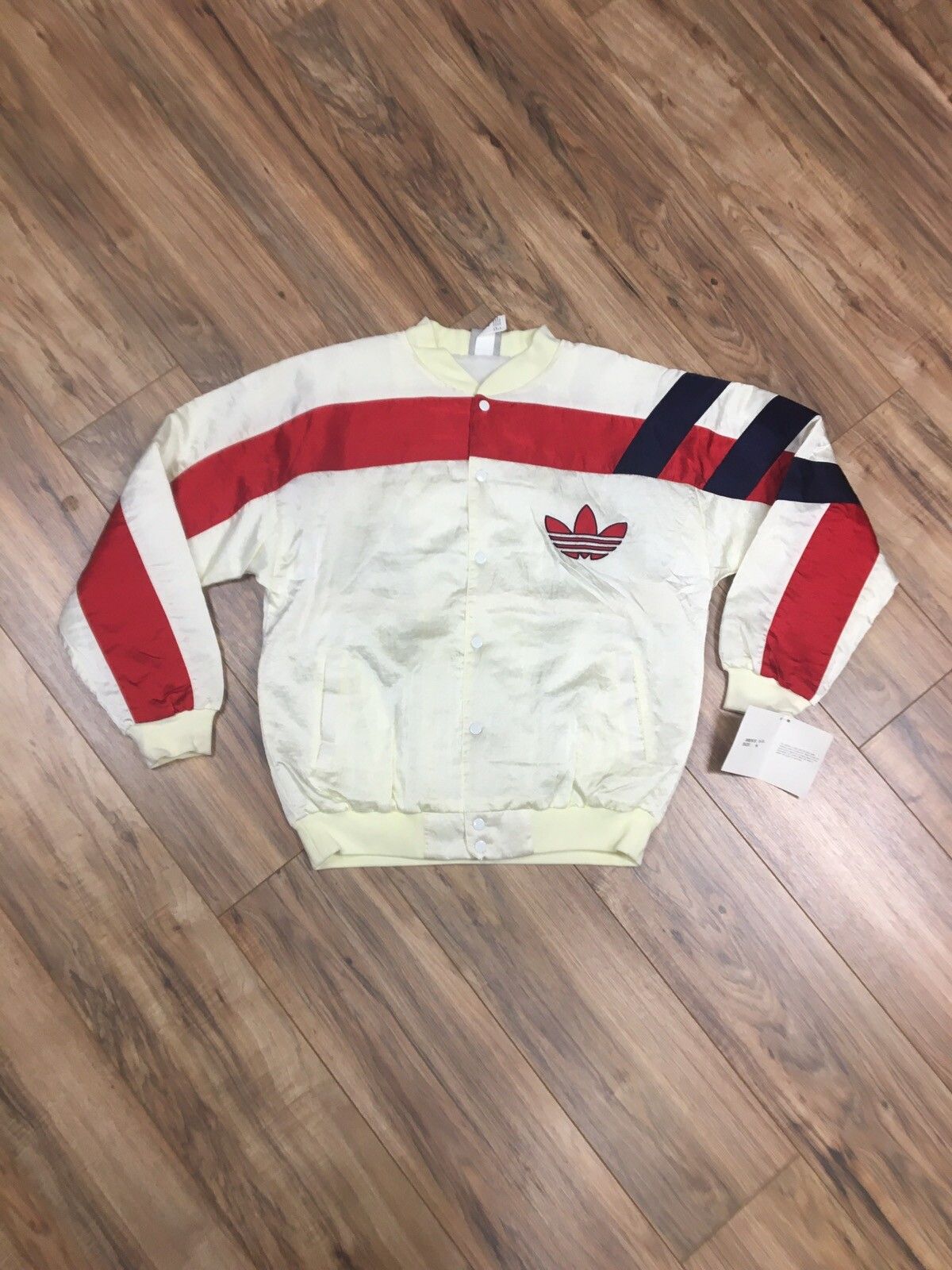 Adidas Vintage 80s Adidas Striped Bomber deadstock Size US L / EU 52-54 / 3 - 1 Preview