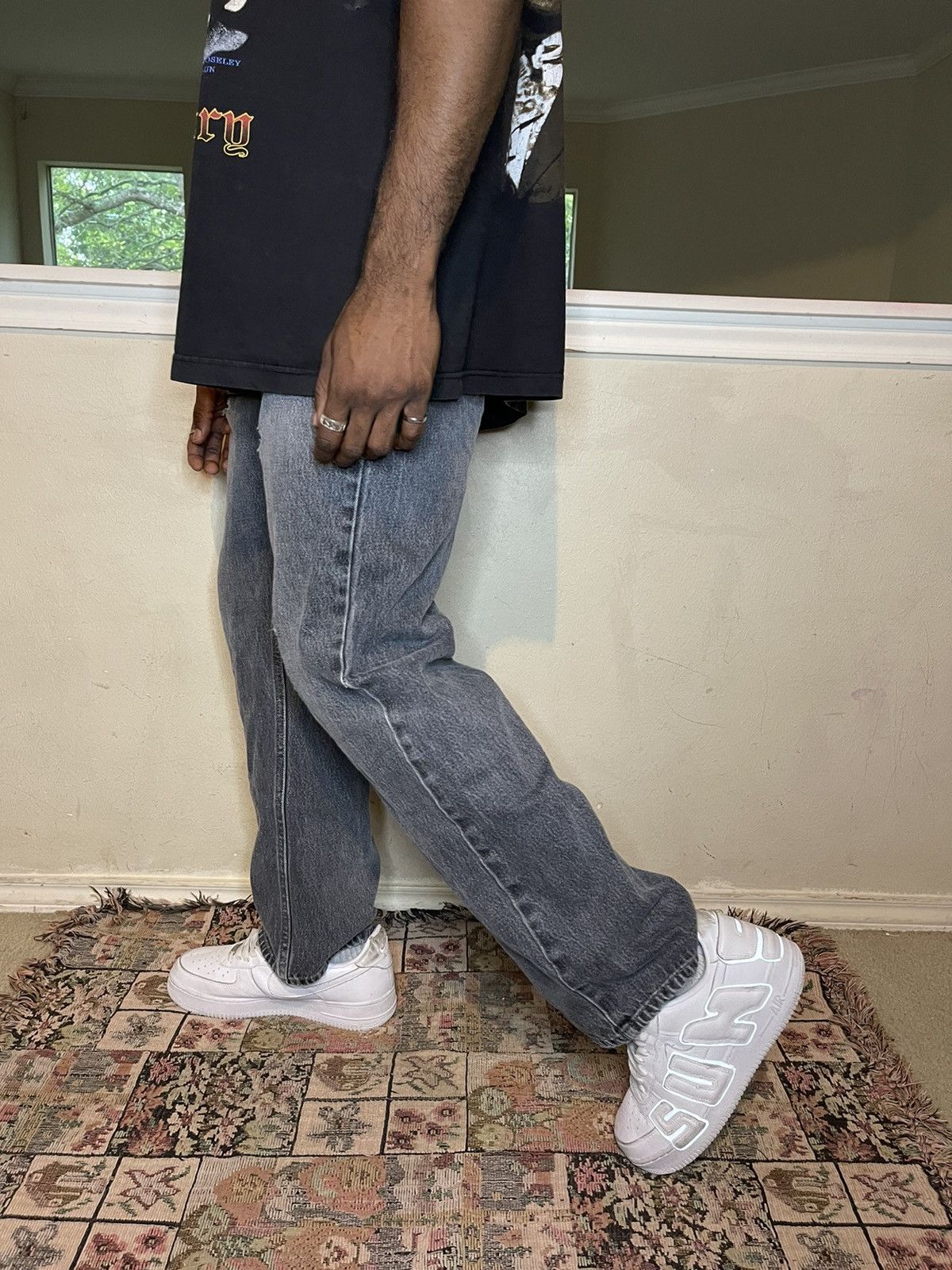 Vintage Vintage Dark Distressed Denim Jeans Size US 34 / EU 50 - 3 Thumbnail