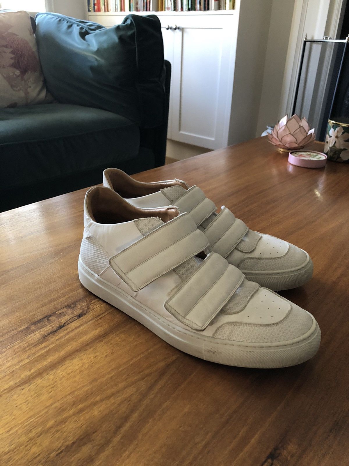 image of Maison Margiela Mm6 Strap Shoes in White, Men's (Size 11)