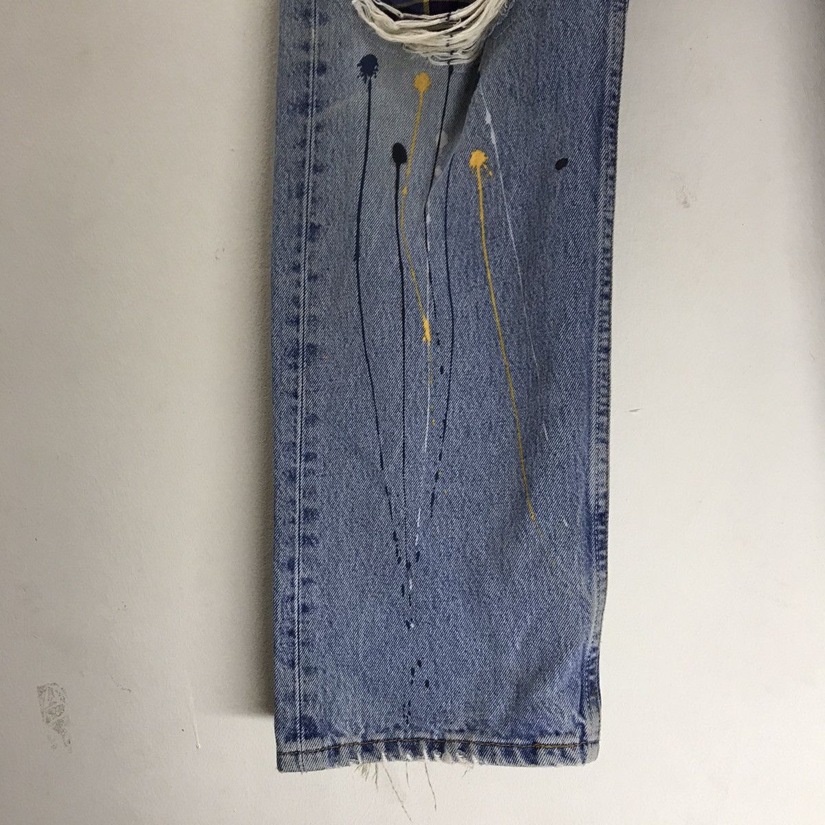 Levi's Vintage 90s Levis 501 Mickey Distressed Jeans Size US 36 / EU 52 - 8 Thumbnail