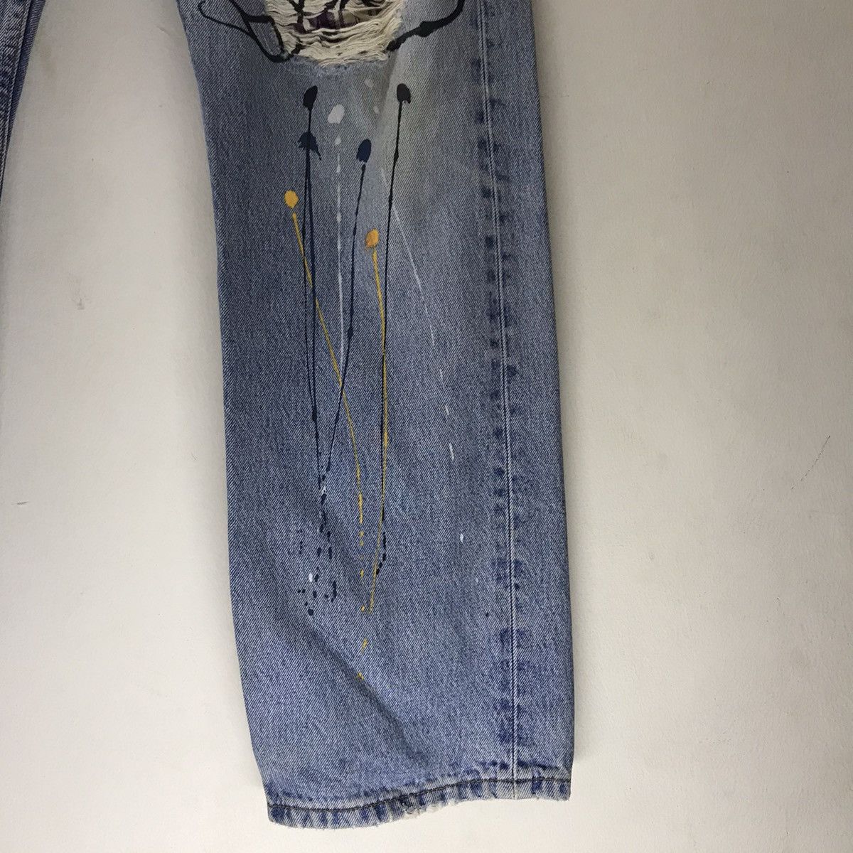 Levi's Vintage 90s Levis 501 Mickey Distressed Jeans Size US 36 / EU 52 - 9 Thumbnail