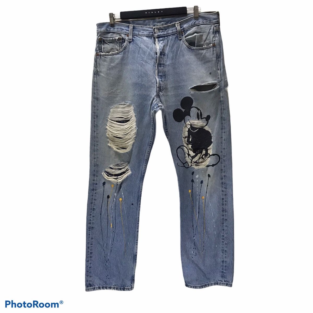 Vintage 90s Levis 501 Mickey Distressed Jeans