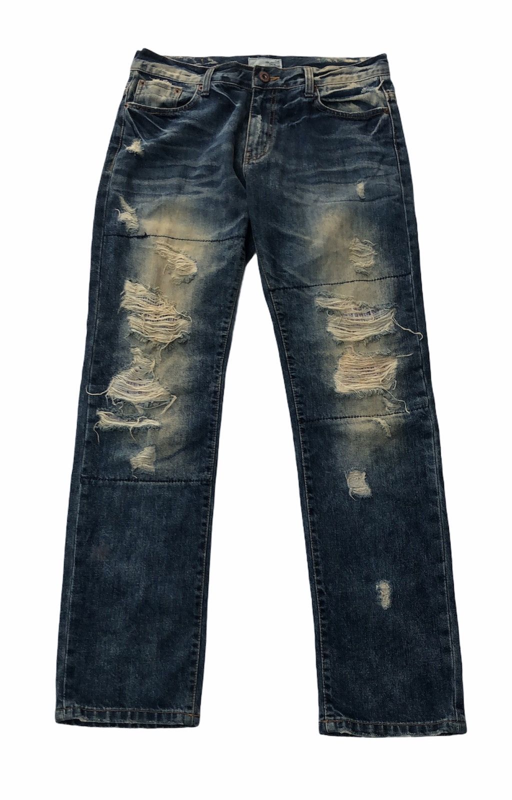 Huh Distressed Denim Jeans