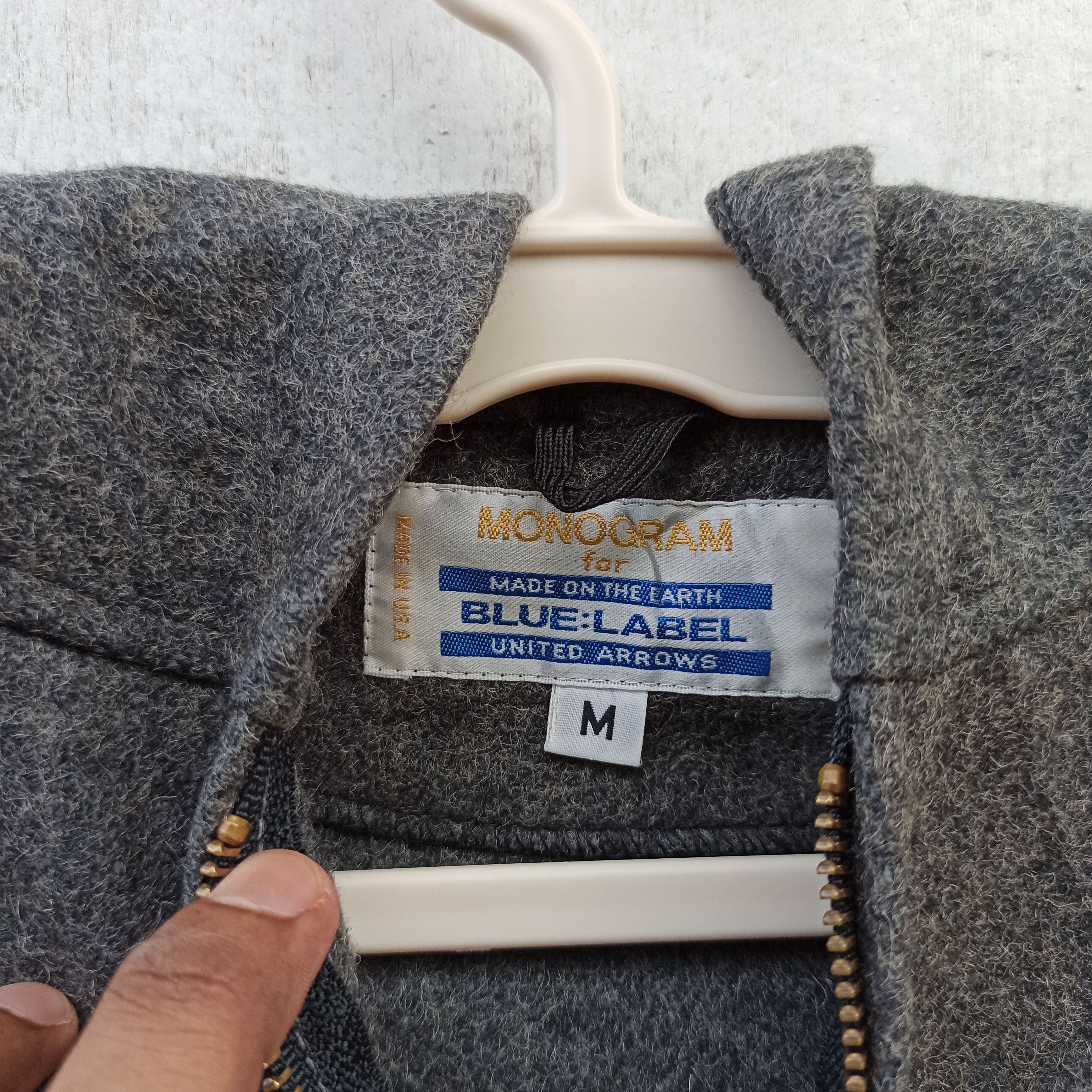 United Arrows × Vintage Blue Label United Arrow Made In Usa Wool Hoodie Jacket Size US M / EU 48-50 / 2 - 4 Thumbnail