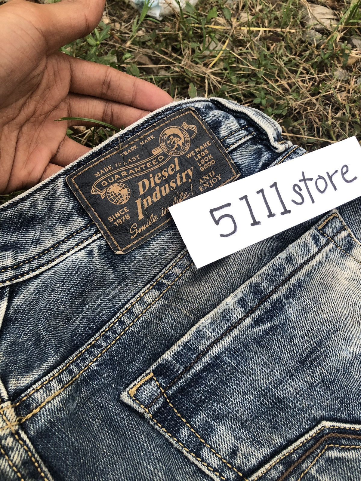 Diesel DIESEL LARKEE WASHED BLUE DENIM Size US 33 - 4 Thumbnail