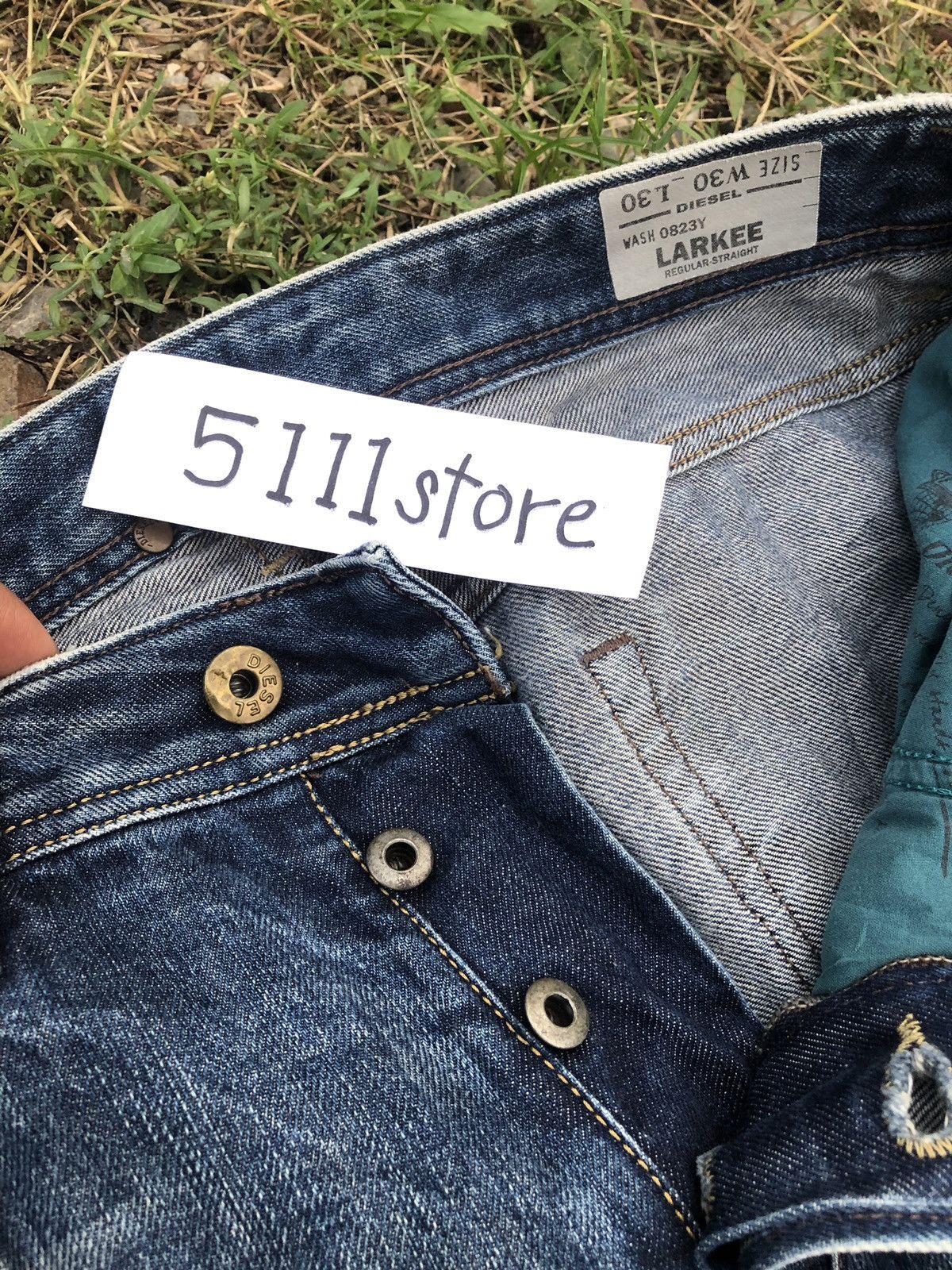 Diesel DIESEL LARKEE WASHED BLUE DENIM Size US 33 - 12 Thumbnail