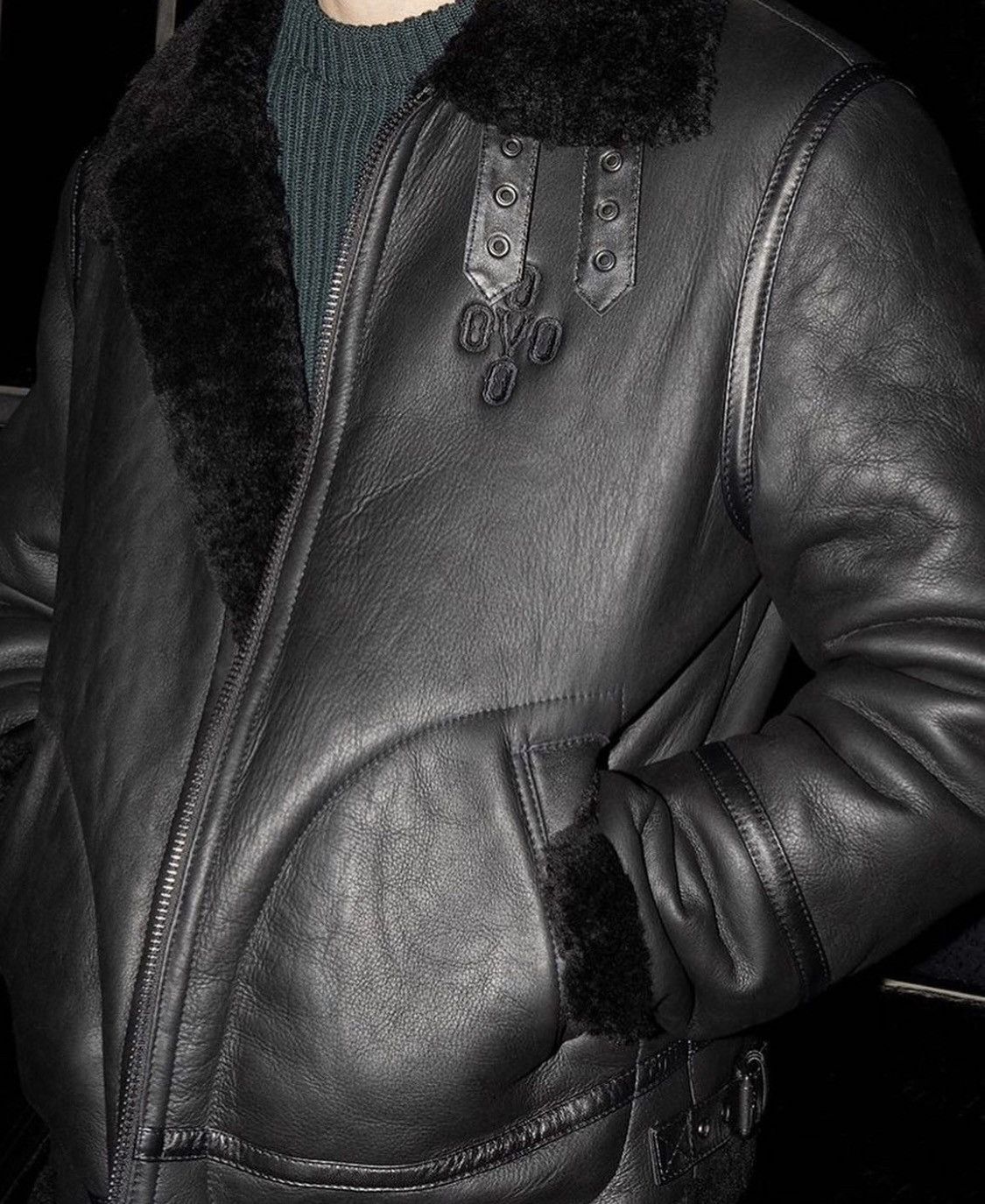 Drake OVO Pom Pom Shearling Spanish Leather coat Size US M / EU 48-50 / 2 - 2 Thumbnail