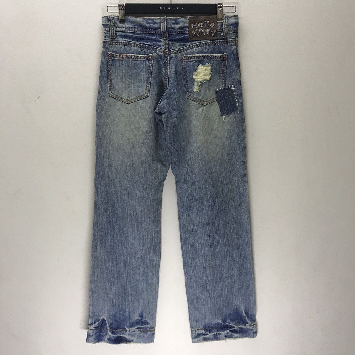 Anime Vintage Hello Kitty Distressed Denim Jeans Size 29" - 10 Thumbnail