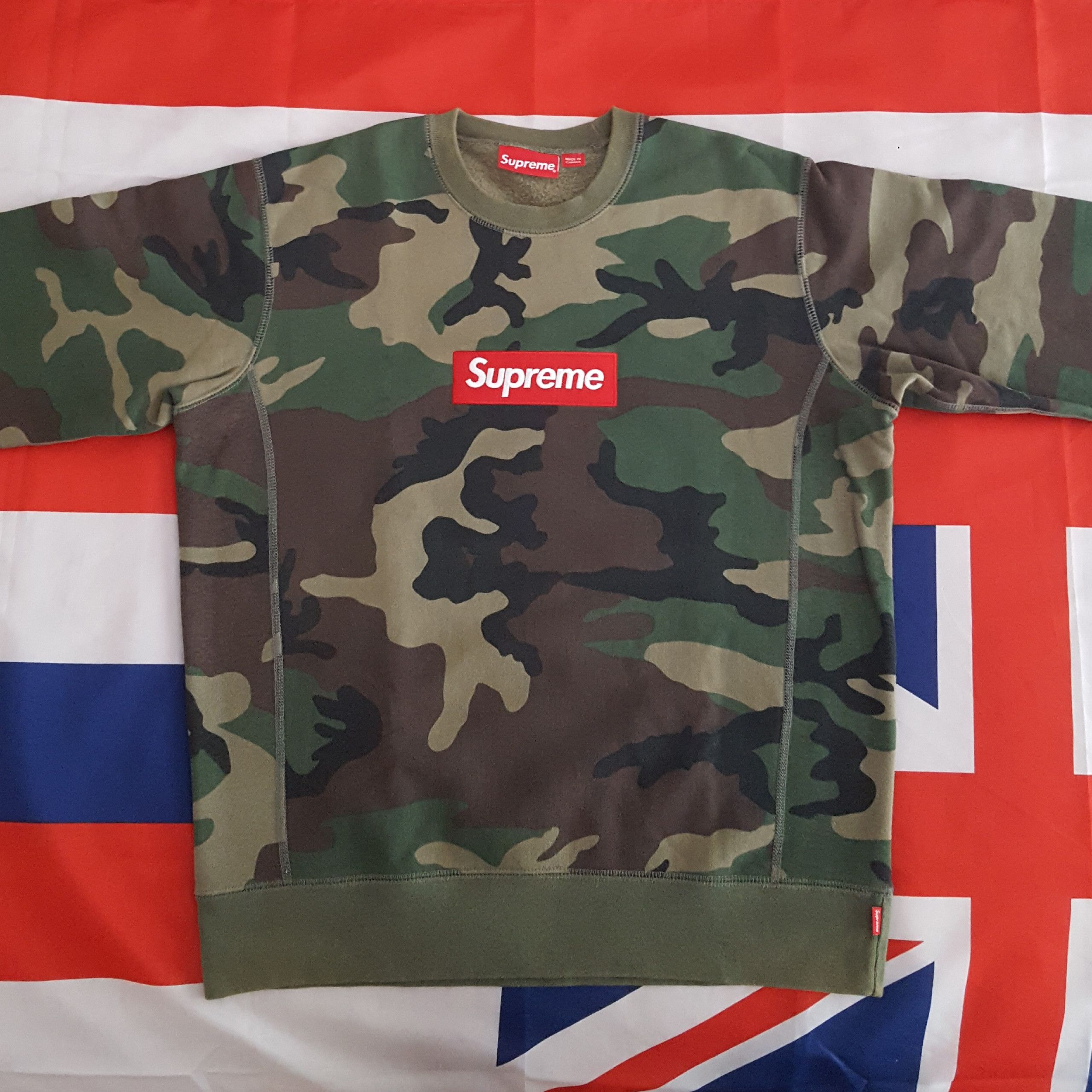 Supreme FW15 Woodland Camo Box Logo Crewneck Size US M / EU 48-50 / 2 - 2 Thumbnail