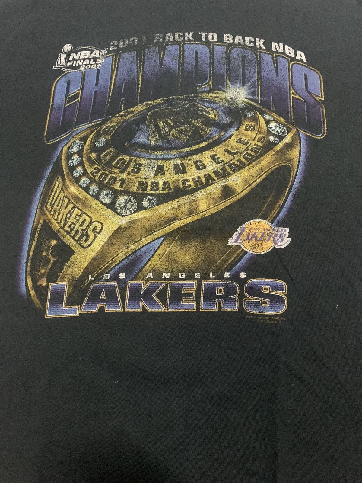 NBA × Vintage Vintage 2001 Lakers Ring Back to Back NBA Champion Size US XL / EU 56 / 4 - 4 Thumbnail