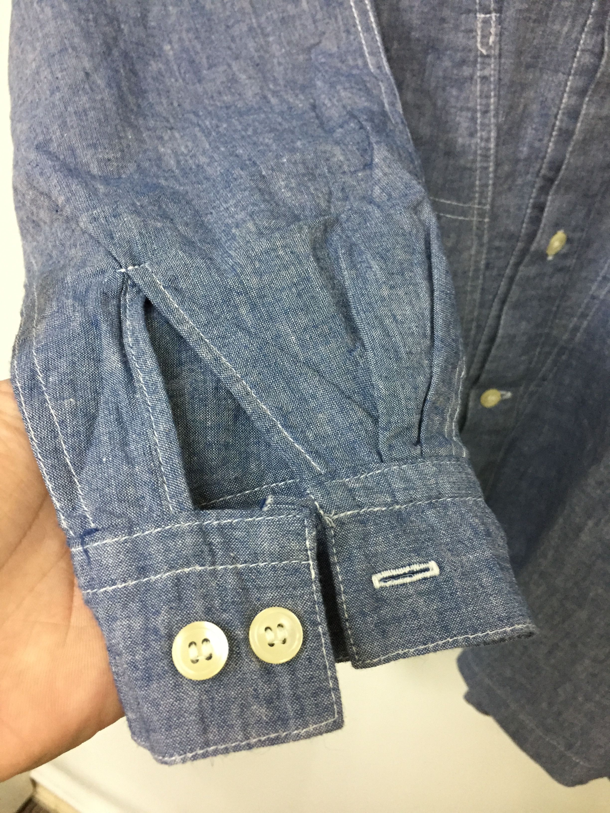 Issey Miyake 1982 ISSEY MIYAKE Issey Skyline Chambray button up shirt Size US M / EU 48-50 / 2 - 11 Thumbnail