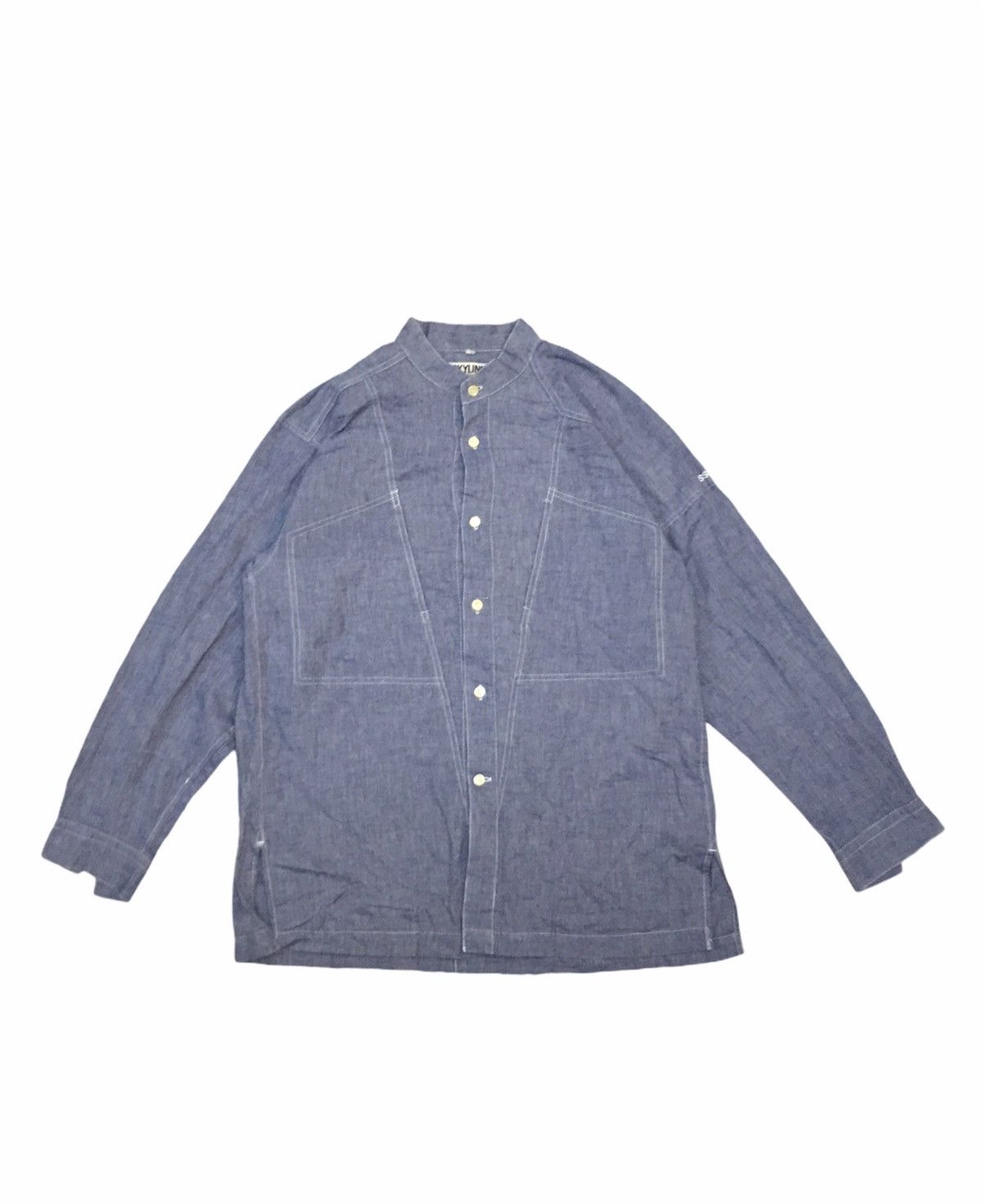 Issey Miyake 1982 ISSEY MIYAKE Issey Skyline Chambray button up shirt Size US M / EU 48-50 / 2 - 1 Thumbnail