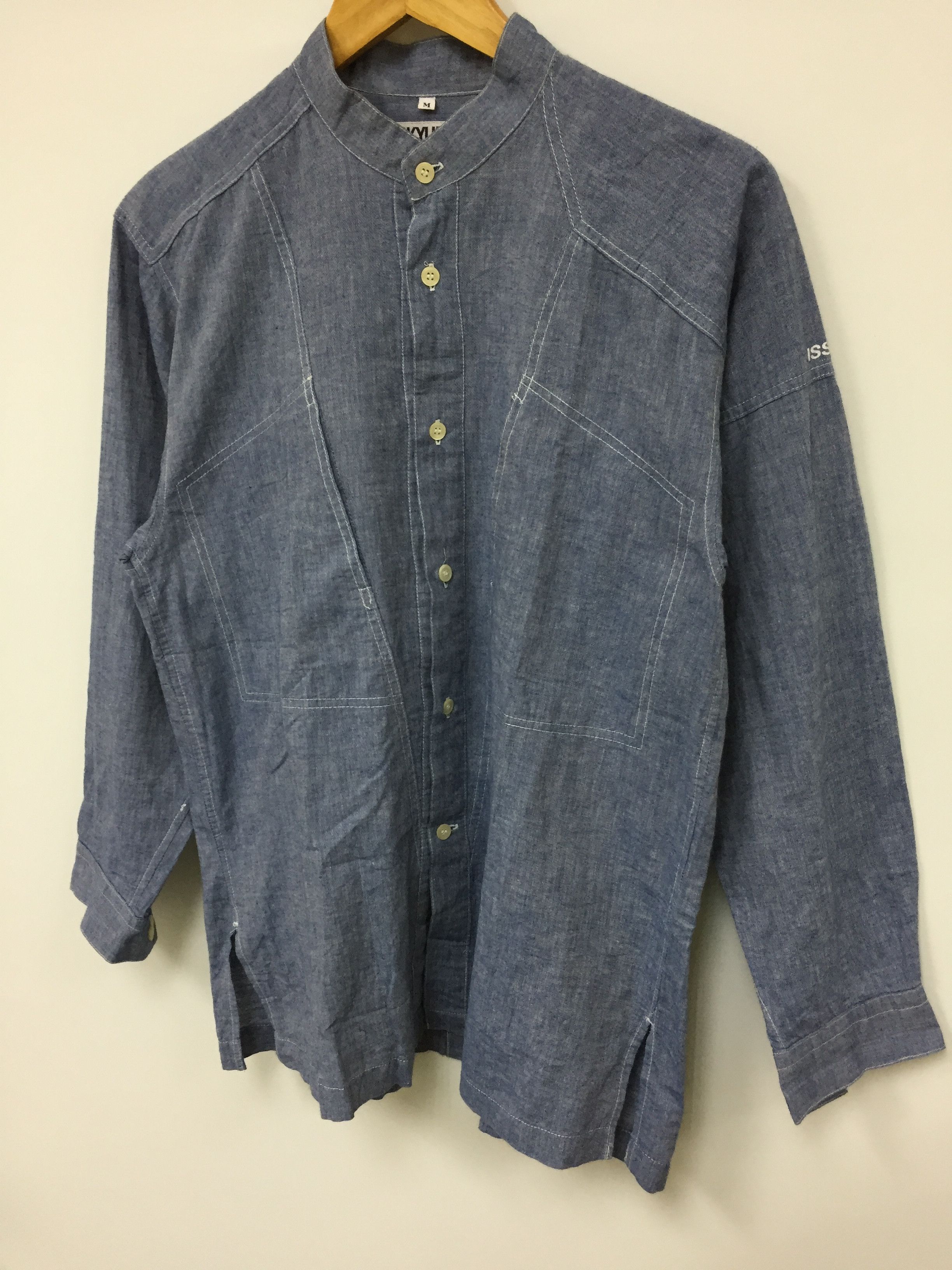 Issey Miyake 1982 ISSEY MIYAKE Issey Skyline Chambray button up shirt Size US M / EU 48-50 / 2 - 4 Thumbnail