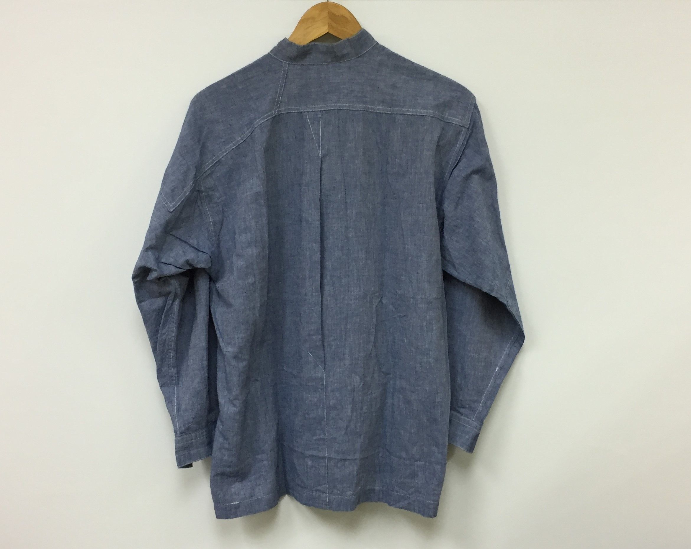 Issey Miyake 1982 ISSEY MIYAKE Issey Skyline Chambray button up shirt Size US M / EU 48-50 / 2 - 12 Thumbnail