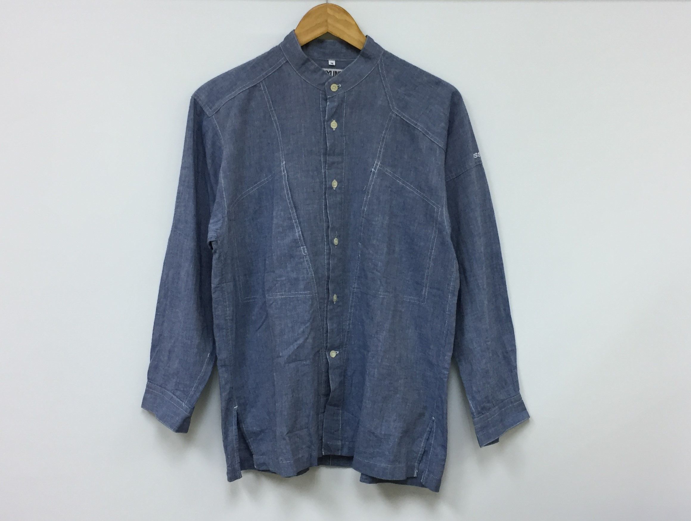 Issey Miyake 1982 ISSEY MIYAKE Issey Skyline Chambray button up shirt Size US M / EU 48-50 / 2 - 3 Thumbnail