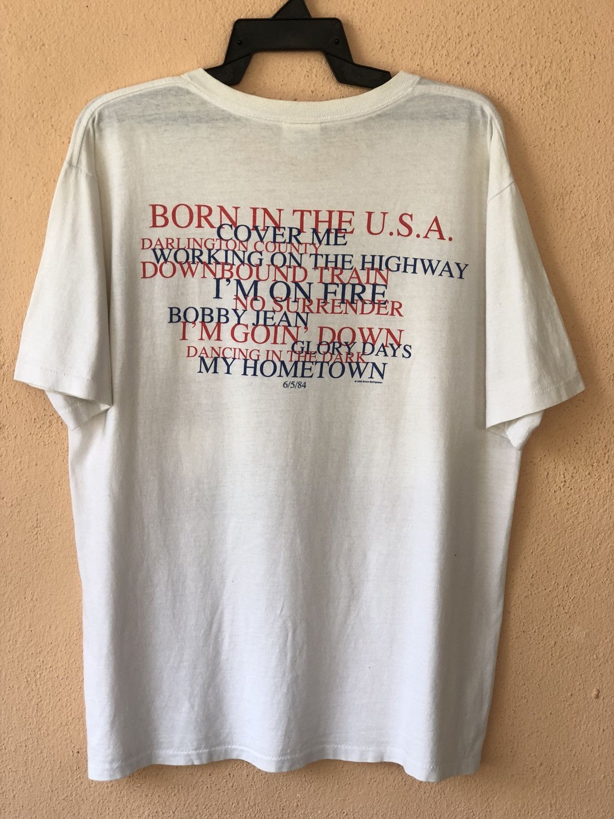 Band Tees × Vintage Vintage 90s BRUCE SPRINGSTEEN Album Promo Tee Size US L / EU 52-54 / 3 - 11 Thumbnail
