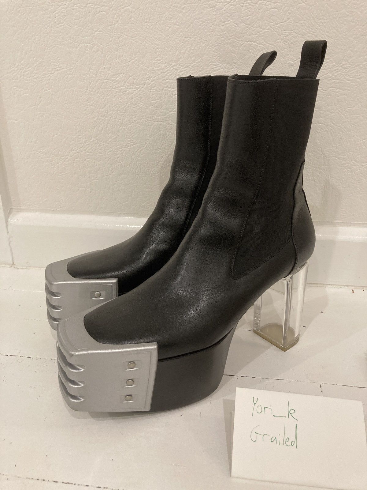 Rick Owens FW20 PERFORMA SILVER GRILL KISS HEELS | Grailed