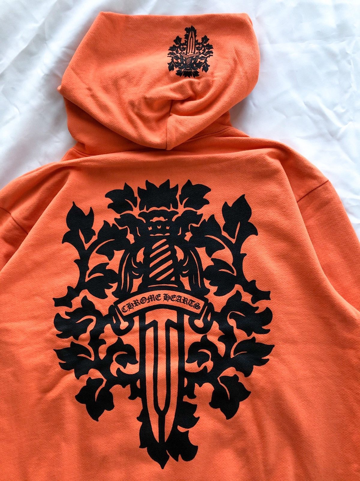 Chrome Hearts Vine Dagger Hoodie Orange/Black