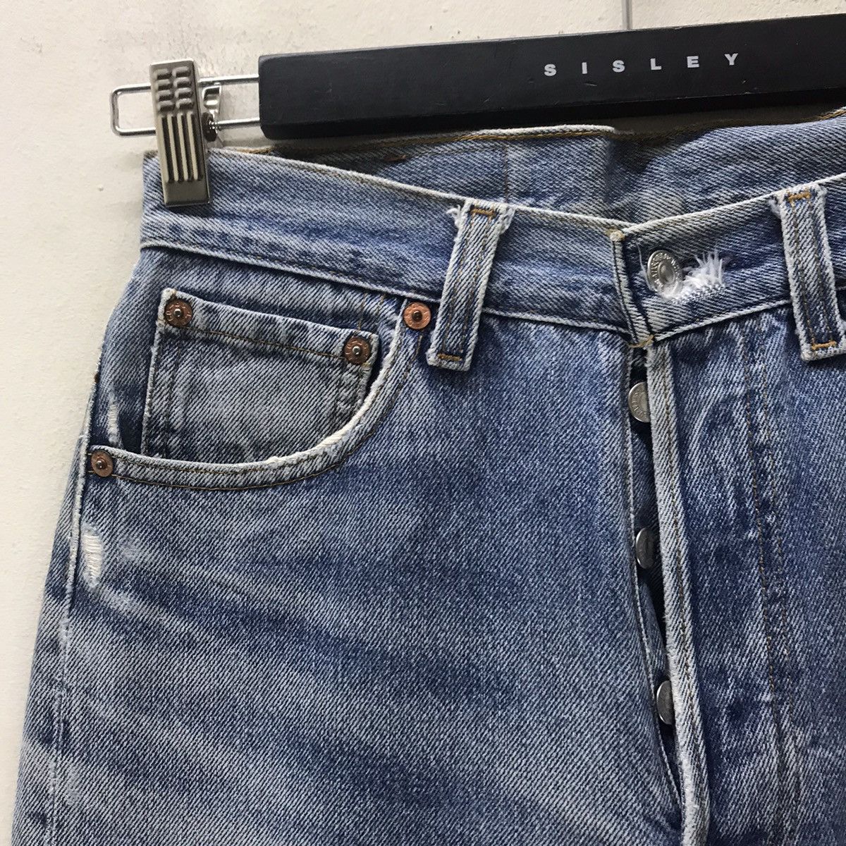 Levi's Vintage 80s Levis 501xx Distress Cobain Style Made USA Size US 28 / EU 44 - 4 Thumbnail