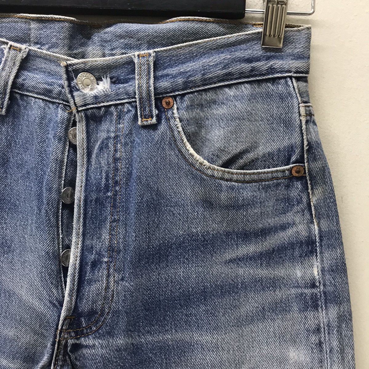 Levi's Vintage 80s Levis 501xx Distress Cobain Style Made USA Size US 28 / EU 44 - 5 Thumbnail