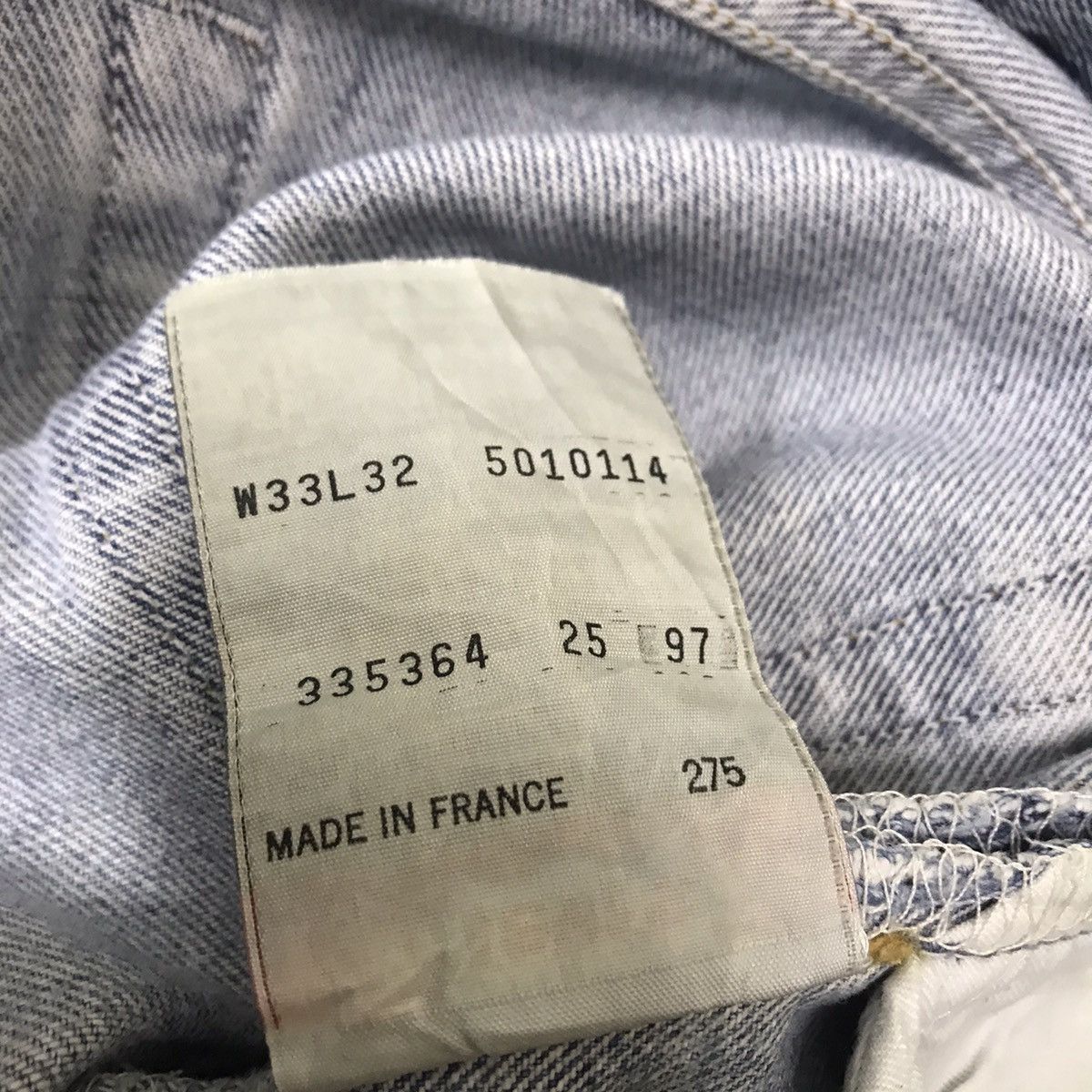 Levi's Vintage 90s Levis 501 Distress Lightwash Made in France Size US 34 / EU 50 - 21 Thumbnail