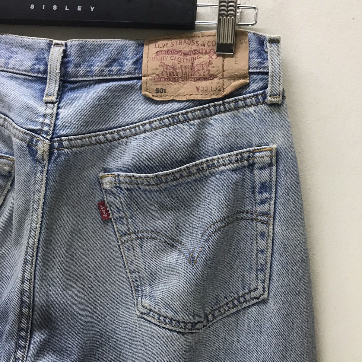 Levi's Vintage 90s Levis 501 Distress Lightwash Made in France Size US 34 / EU 50 - 13 Thumbnail