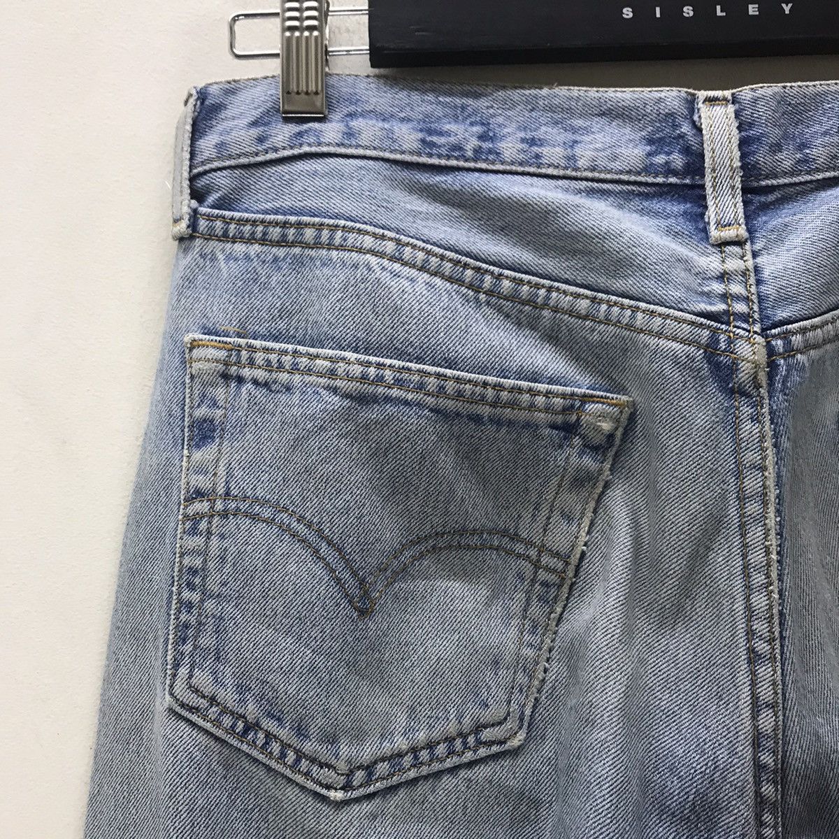 Levi's Vintage 90s Levis 501 Distress Lightwash Made in France Size US 34 / EU 50 - 12 Thumbnail