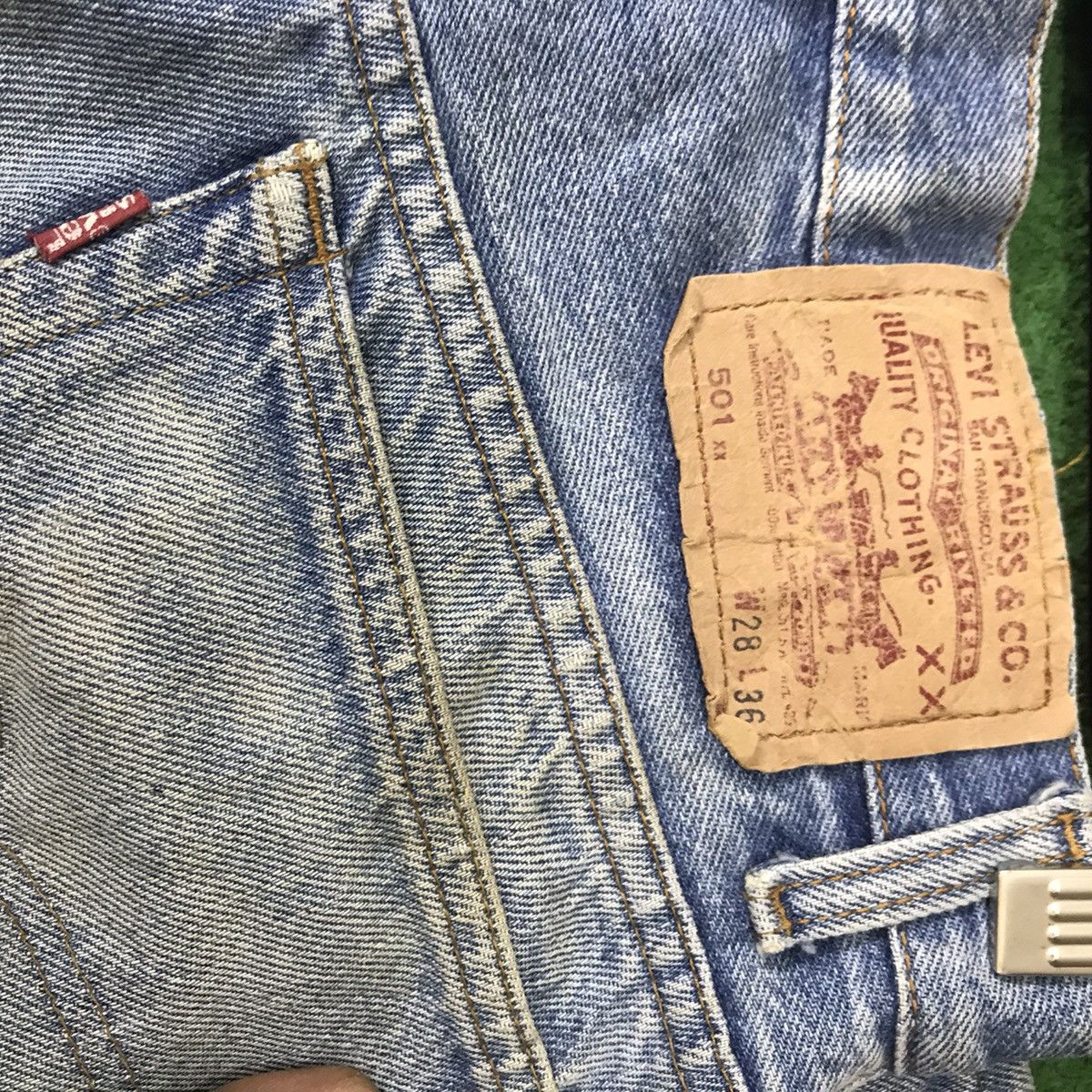 Levi's Vintage 80s Levis 501xx Distress Denim Dirty style Size US 28 / EU 44 - 18 Thumbnail