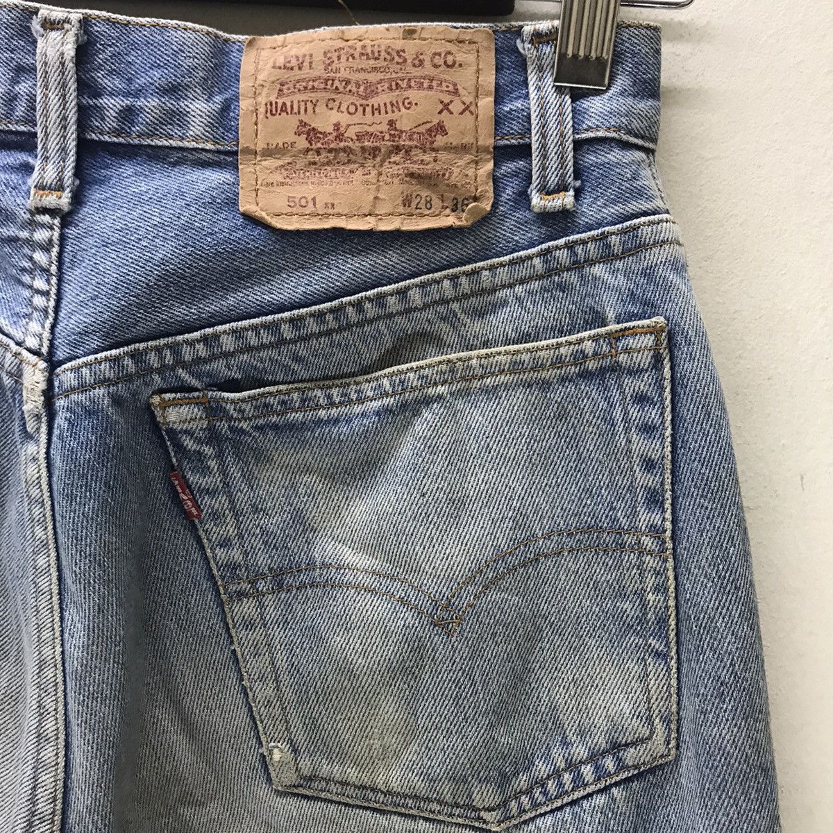 Levi's Vintage 80s Levis 501xx Distress Denim Dirty style Size US 28 / EU 44 - 13 Thumbnail