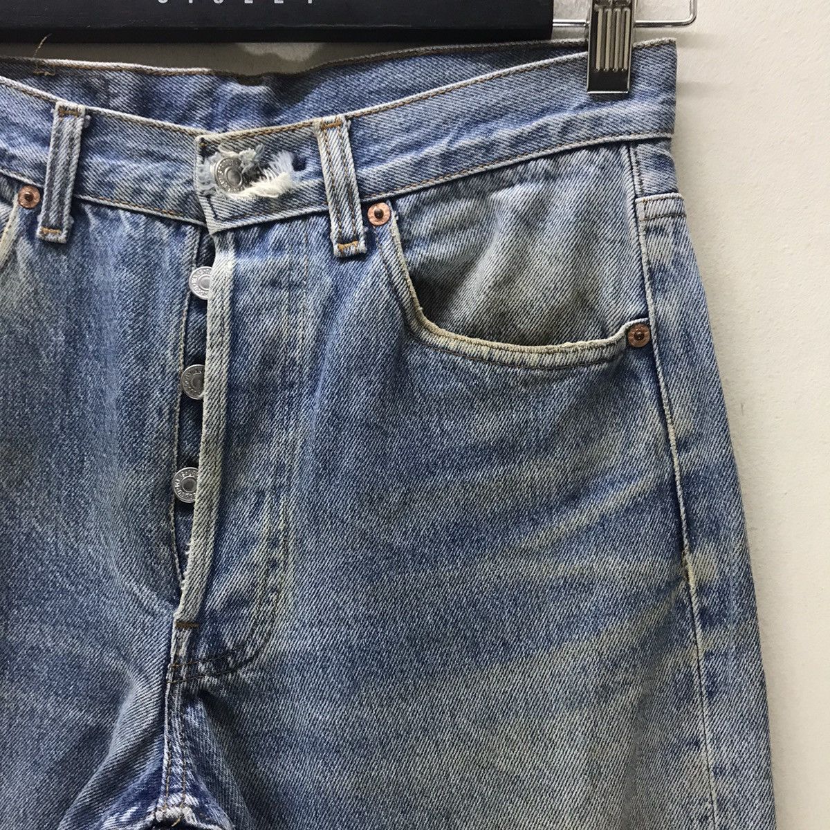 Levi's Vintage 80s Levis 501xx Distress Denim Dirty style Size US 28 / EU 44 - 5 Thumbnail