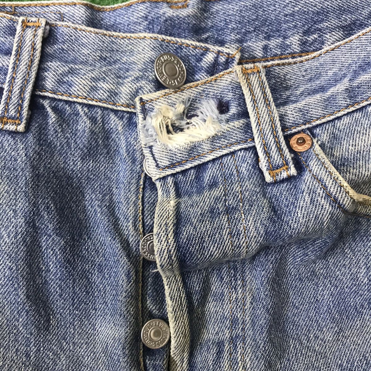 Levi's Vintage 80s Levis 501xx Distress Denim Dirty style Size US 28 / EU 44 - 19 Thumbnail