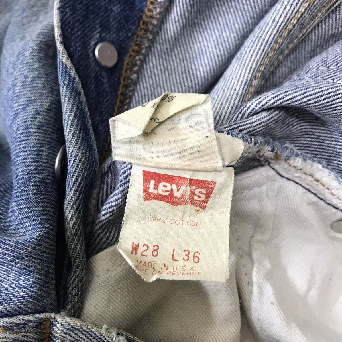 Levi's Vintage 80s Levis 501xx Distress Denim Dirty style Size US 28 / EU 44 - 21 Thumbnail