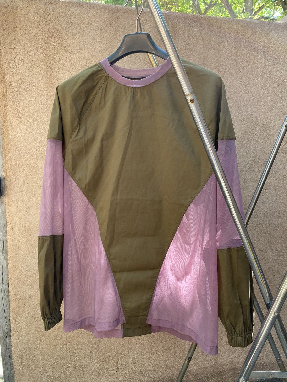 Paria Farzaneh Green Pullover w Tulle Accents Size US M / EU 48-50 / 2 - 1 Thumbnail