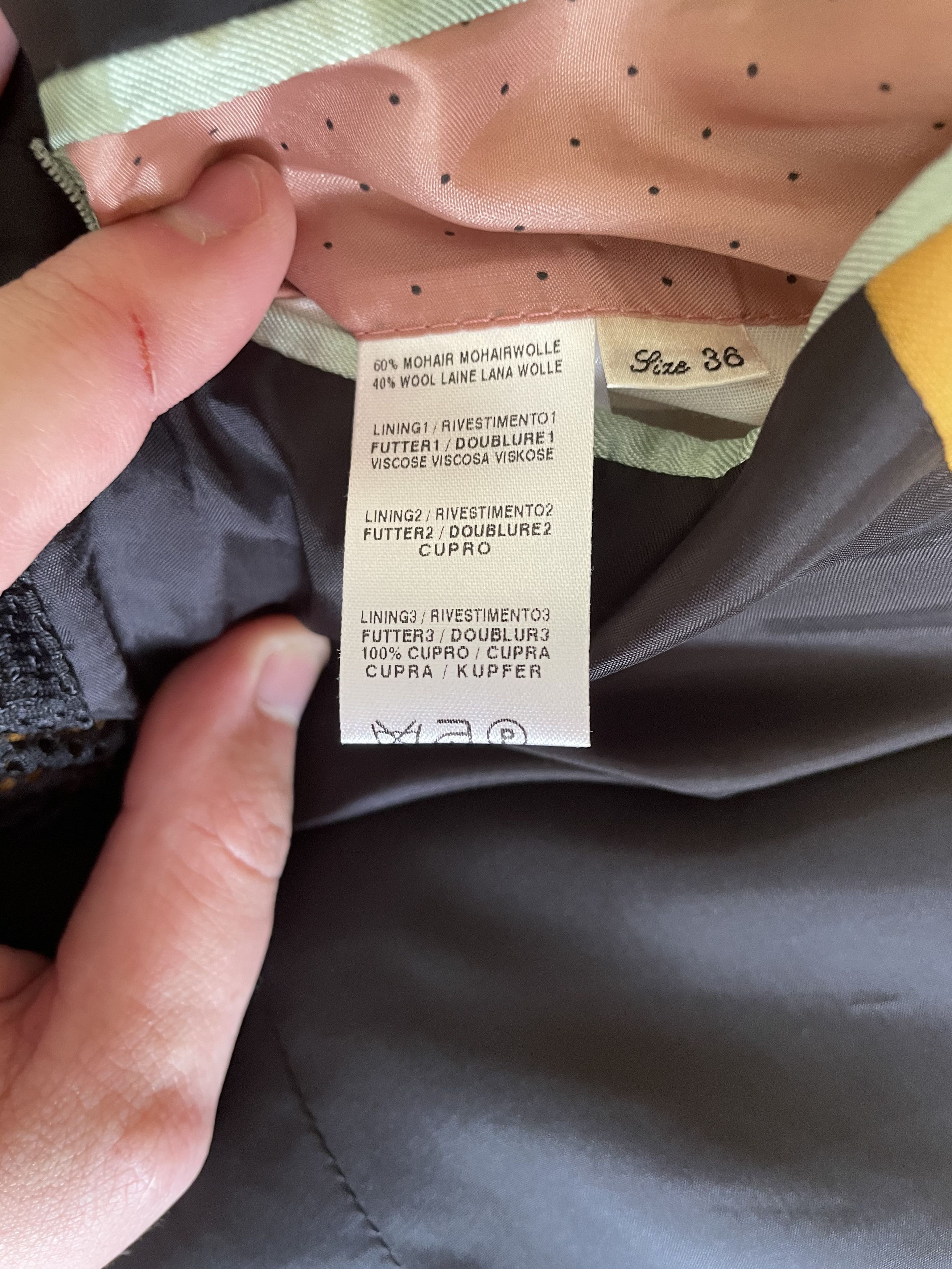 Paul Smith Yellow mohair blazer jacket Size 46R - 4 Thumbnail
