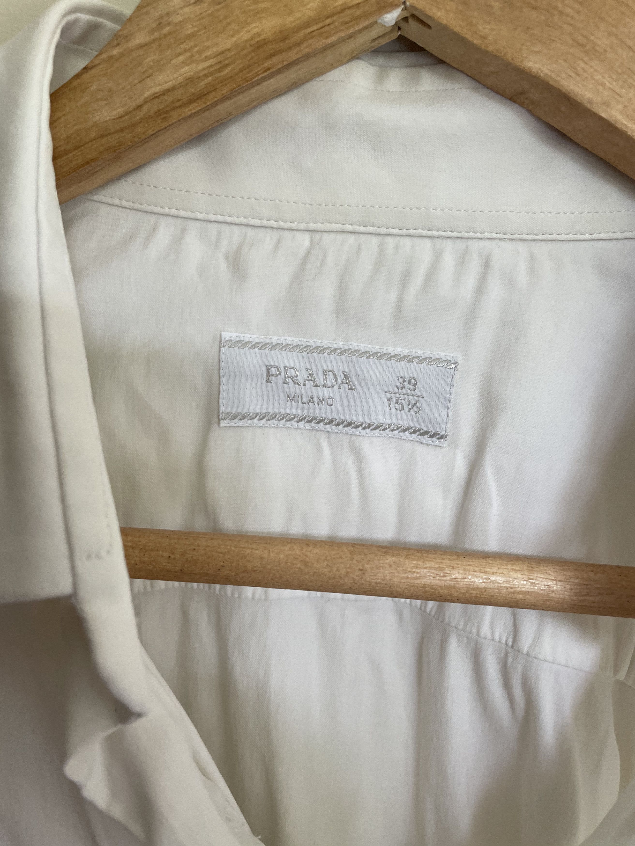 Prada White cotton button-up shirt Size US M / EU 48-50 / 2 - 2 Thumbnail