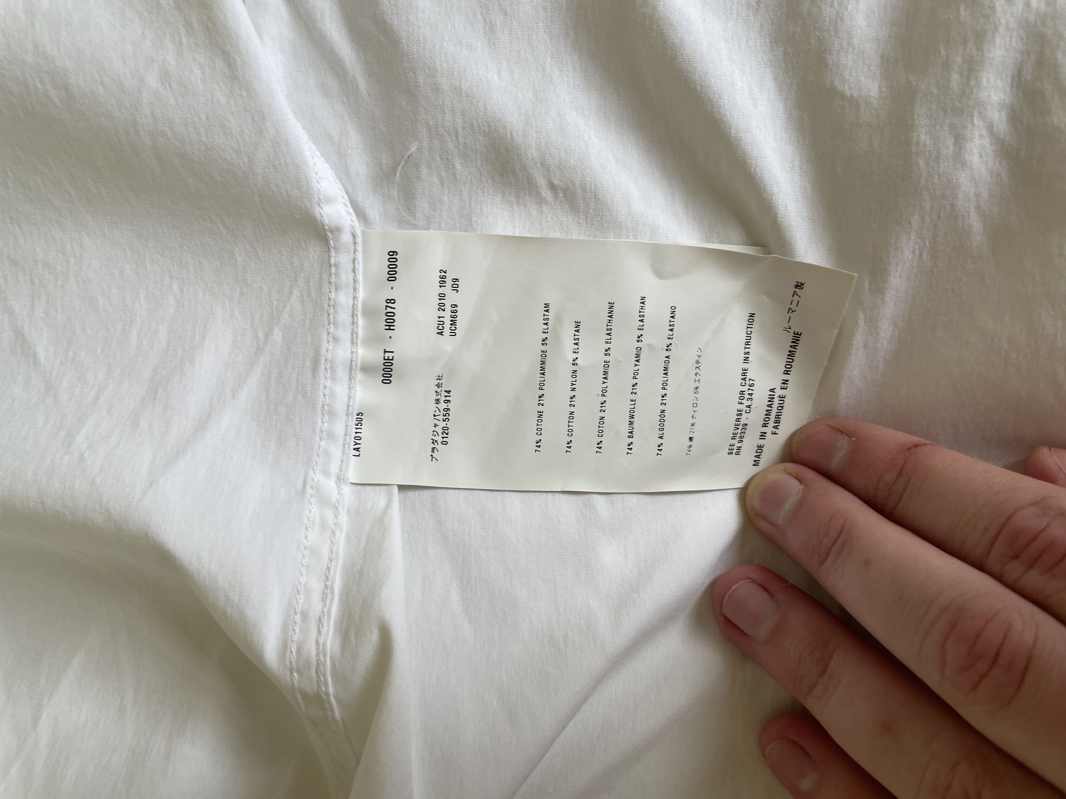 Prada White cotton button-up shirt Size US M / EU 48-50 / 2 - 4 Thumbnail