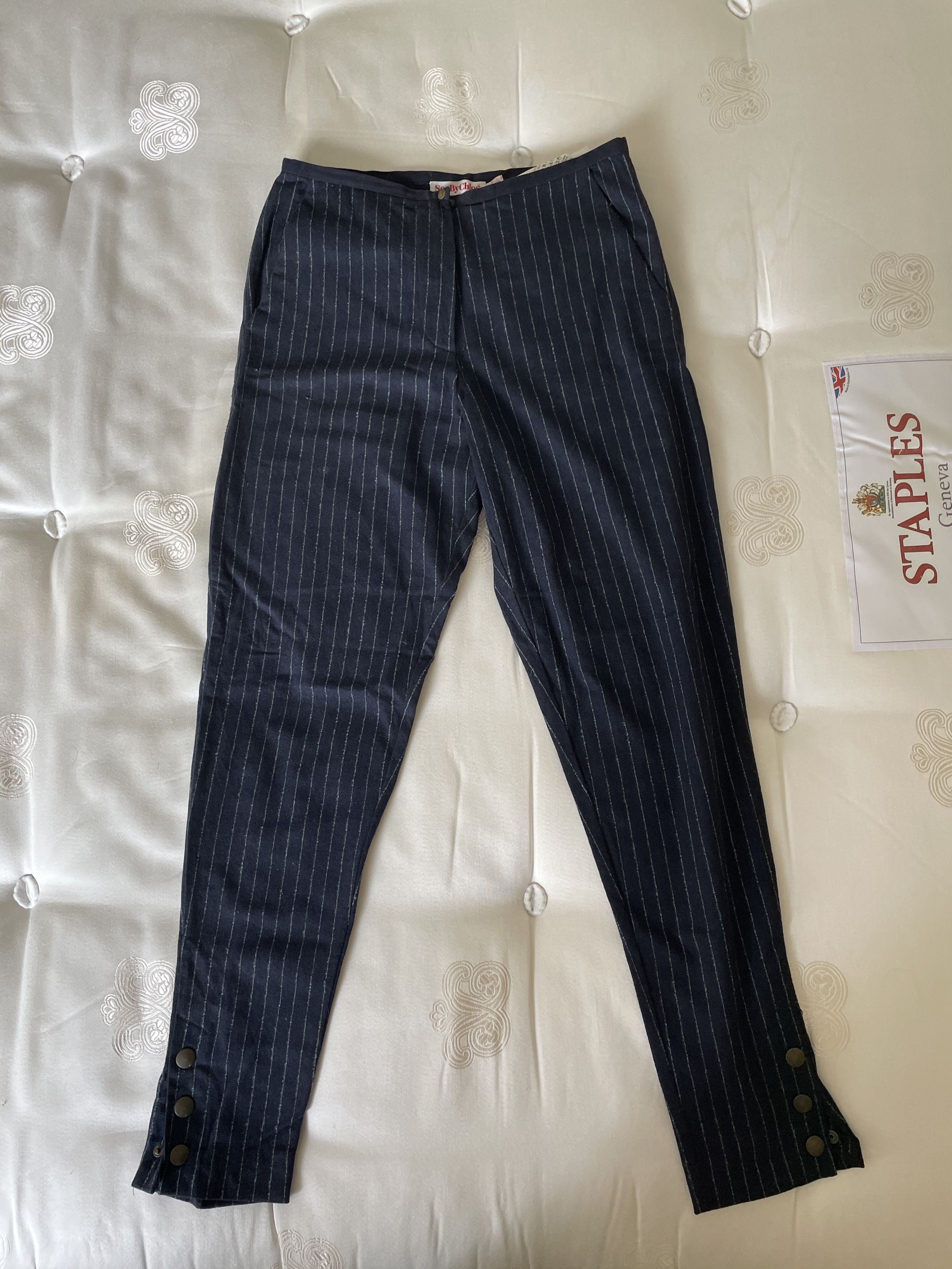 Chloe See by Chloé unisex pinstripe trousers Size US 30 / EU 46 - 1 Thumbnail