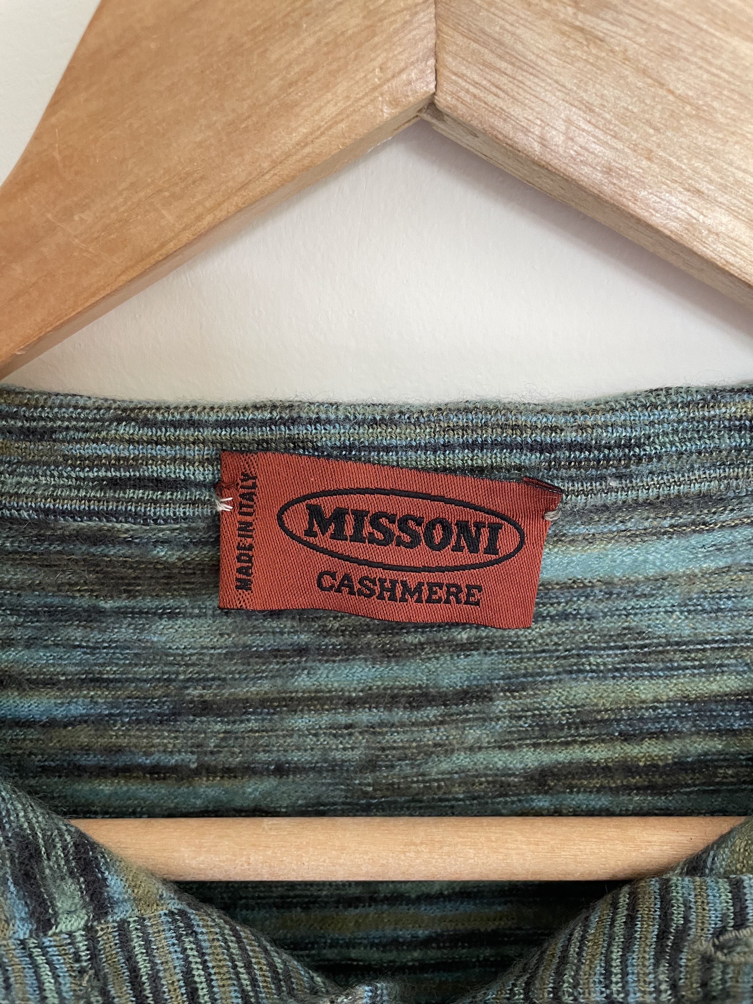 Missoni Cashmere long-sleeve blue and green polo Size US S / EU 44-46 / 1 - 3 Thumbnail