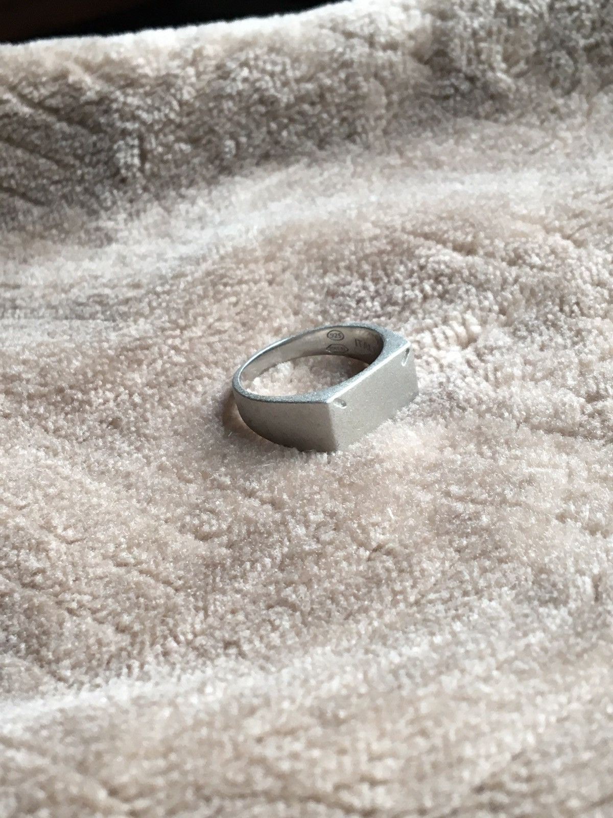 Maison Margiela Maison Margiela Stitch Logo Ring Sterling Maison Margiela Maison Margiela Stitch Logo Ring Sterling