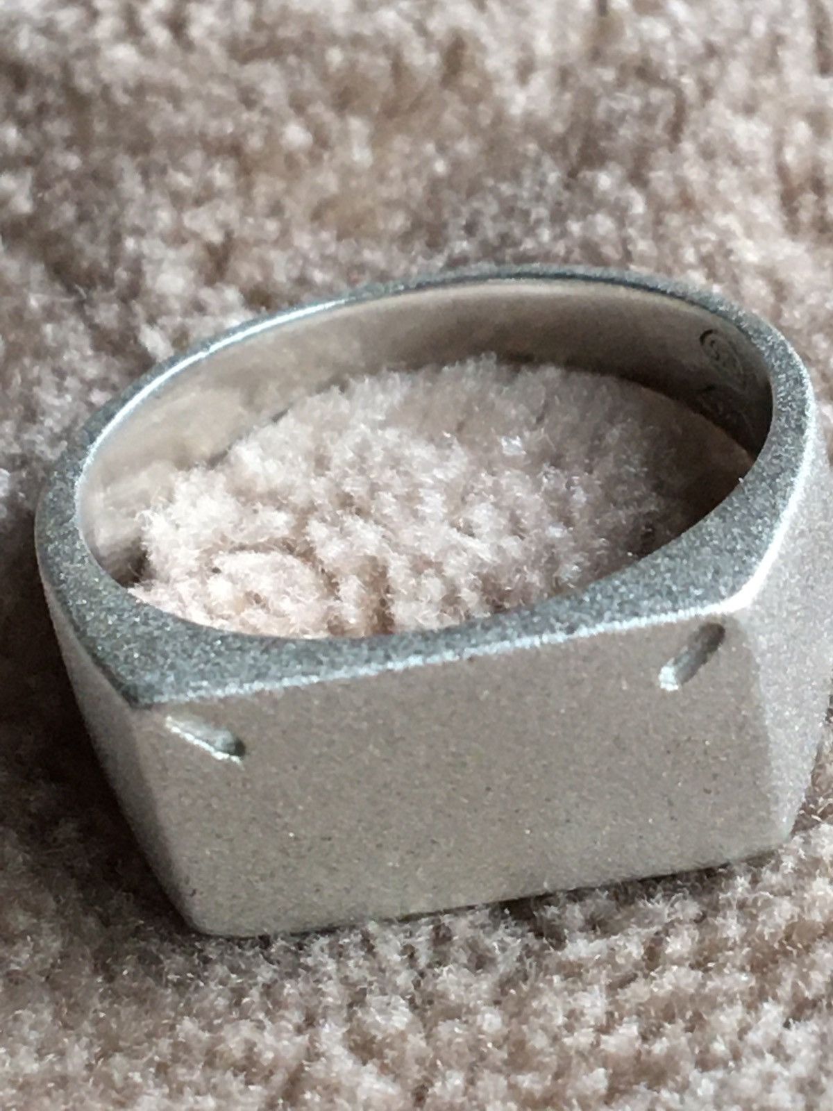 Maison Margiela Maison Margiela Stitch Logo Ring Sterling Maison Margiela Maison Margiela Stitch Logo Ring Sterling