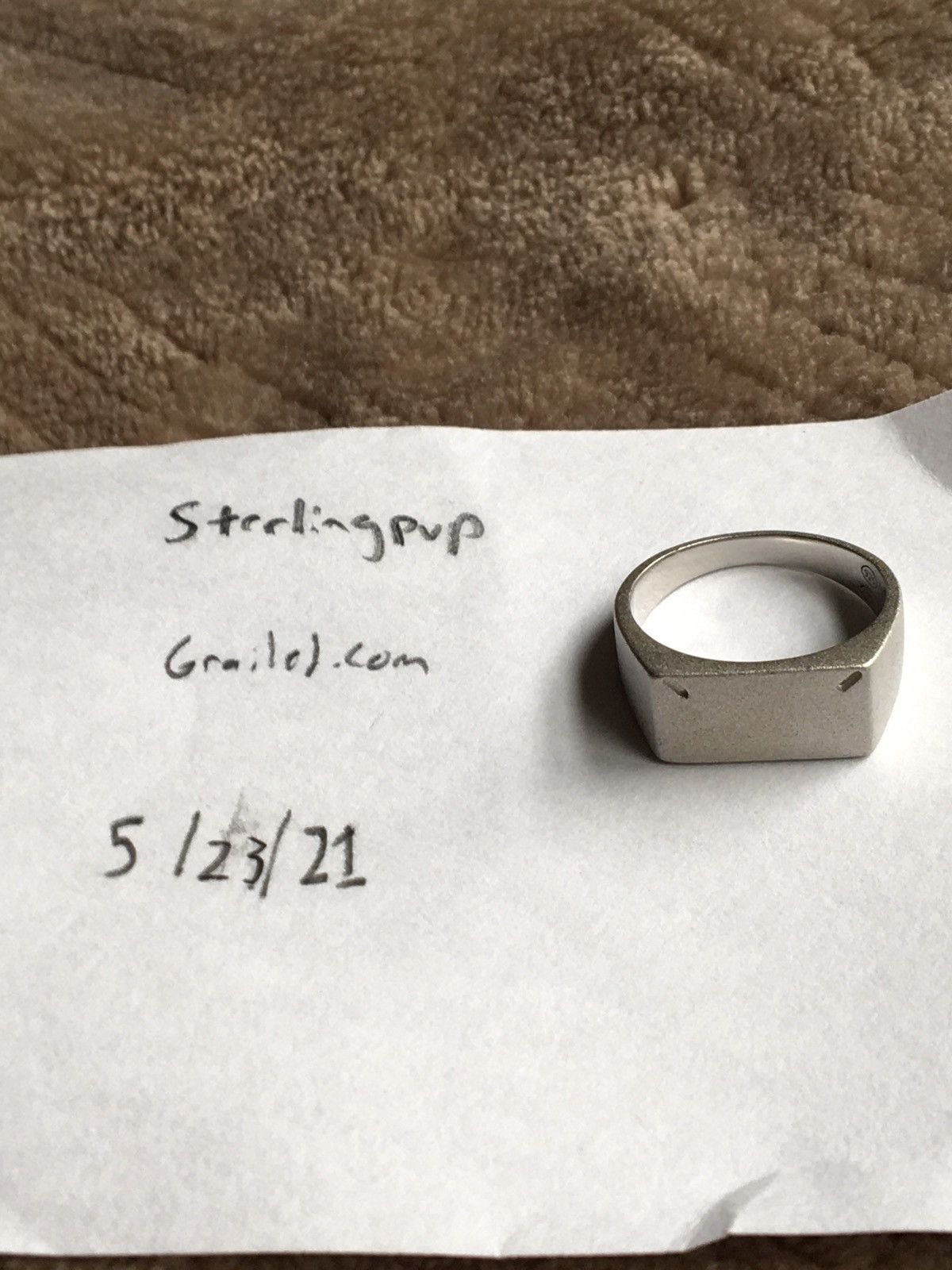 Maison Margiela Maison Margiela Stitch Logo Ring Sterling Maison Margiela Maison Margiela Stitch Logo Ring Sterling