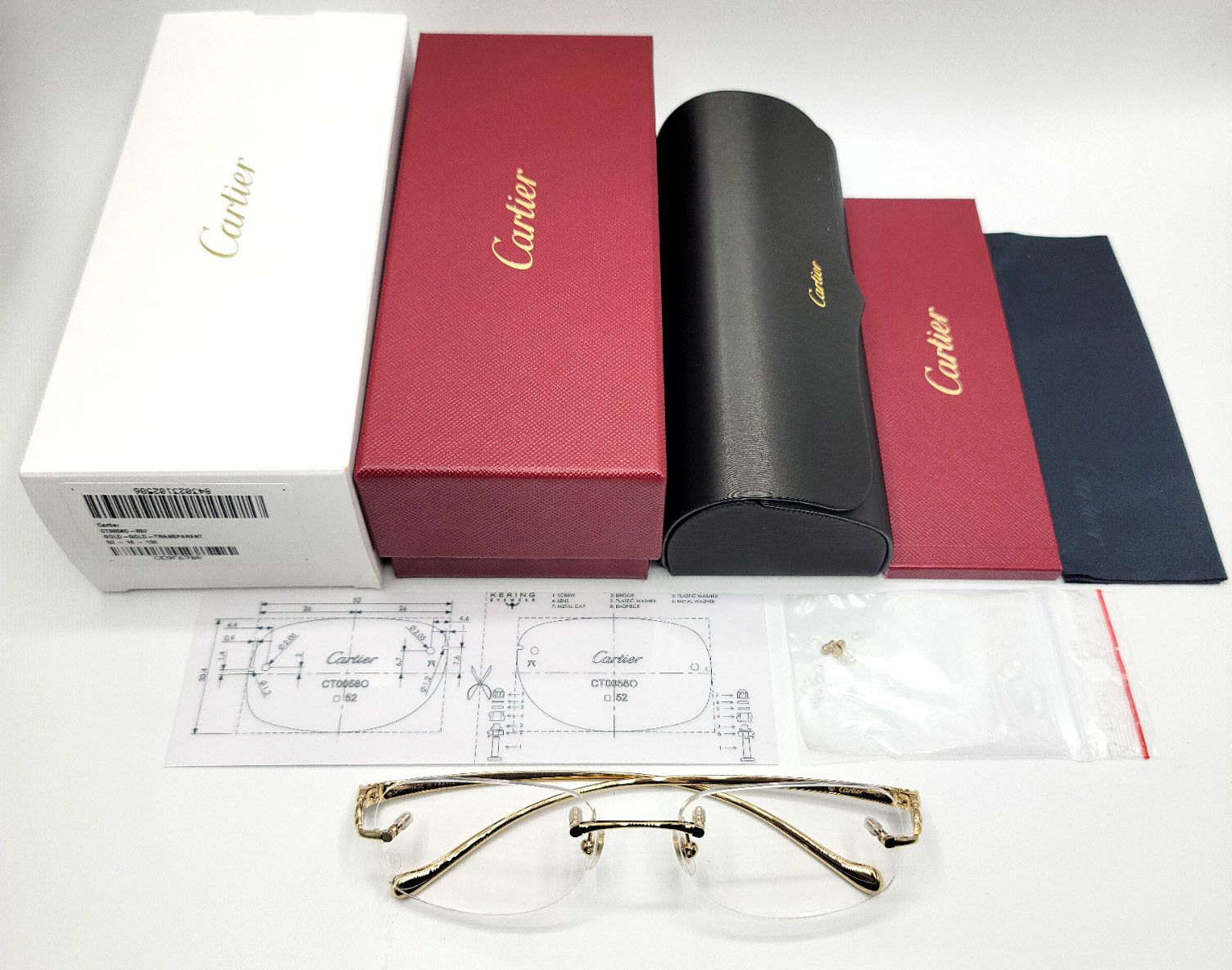image of New! Cartier Panthere Gold Glasses Ct00580, Men's