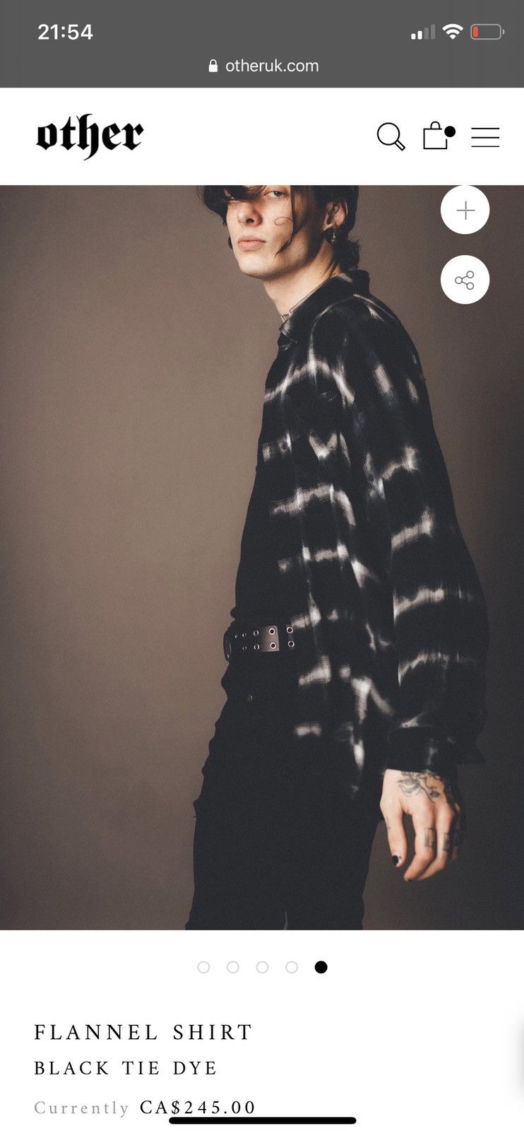 Other UK OtherUk Black Tie Dye Flannel Shirt Size US M / EU 48-50 / 2 - 4 Thumbnail