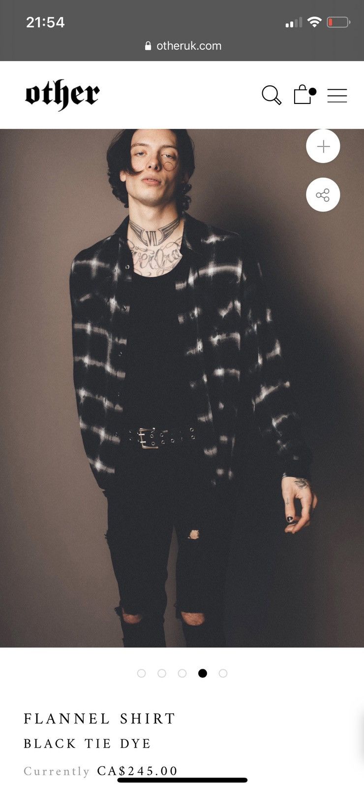 Other UK OtherUk Black Tie Dye Flannel Shirt Size US M / EU 48-50 / 2 - 3 Thumbnail